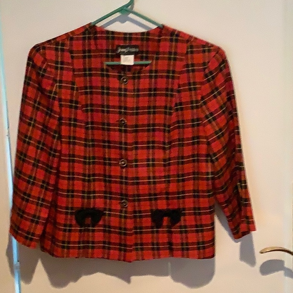Cute red plaid jacket